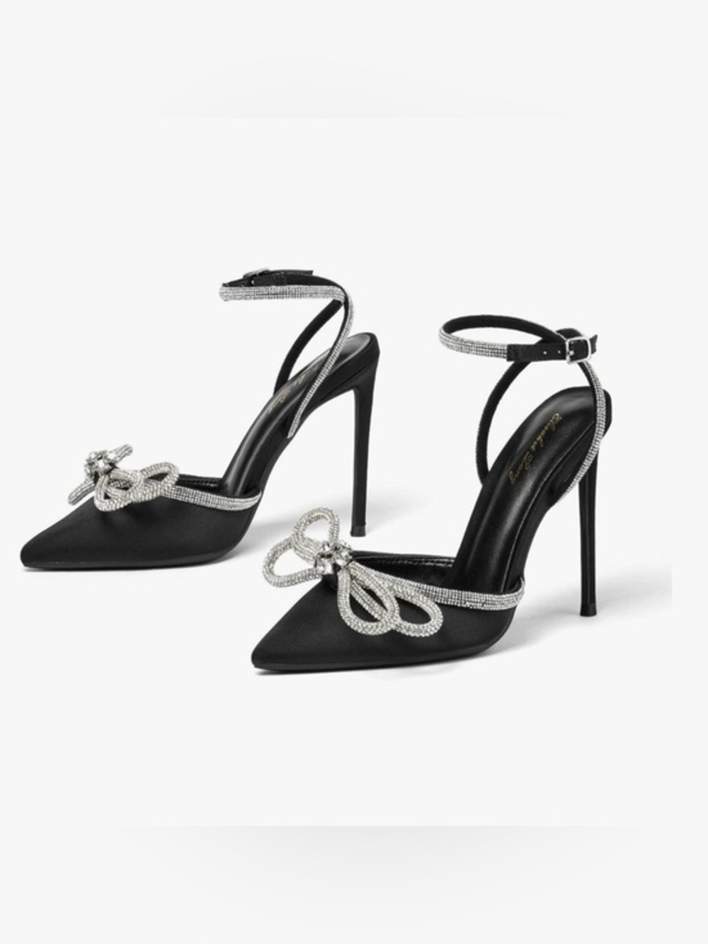 Elisabet Tang Women's Lace Up Heels 4.3" Strappy Stiletto Pointed Toe Size 7